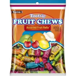 New Tootsie Fruit Chews Assorted Fruit Rolls 5.8-oz. Bag