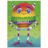 Hot Peaceable Kingdom Tri Fold Birthday Card - Monster Party