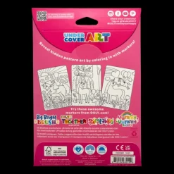 Discount Ooly Undercover Art Hidden Pattern Coloring Activity Art Cards - Unicorn Friends