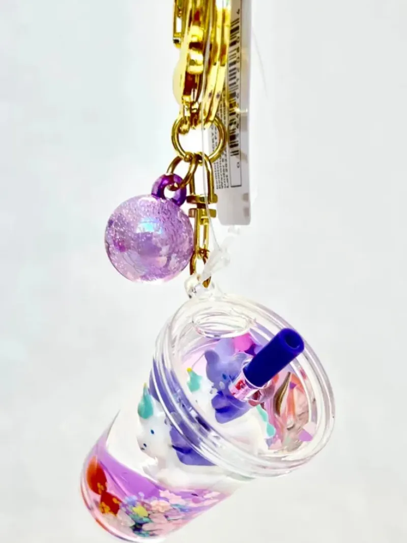 Hot BC Mini Unicorn Bear Boba Key Charm