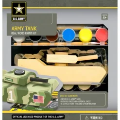 Clearance MasterPieces U.S. Army - Tank Wood Paint Kit