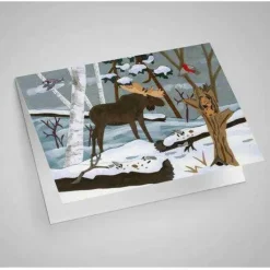 Online Legacy Bound Winter Moose Blank Card
