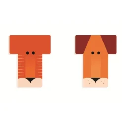 New DJECO Wood Letters Graphic Animal - T