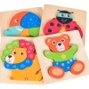 Best Great Playthings Wooden Animal Chunky Puzzle - Set of 4