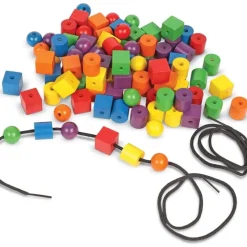 Hot Learning Resources Wooden Beads - Lacing