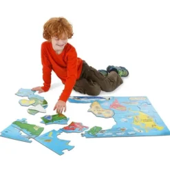 Clearance Melissa u0026 Doug World Map Floor Puzzle - 33 Pieces