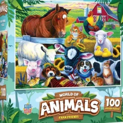 MasterPieces World of Animals - Farm Friends - 100 Piece Puzzle