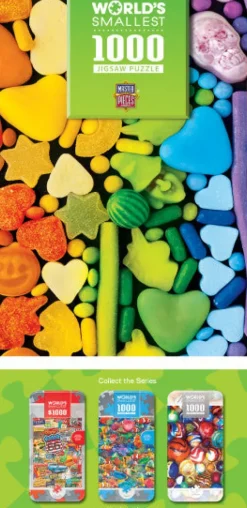Outlet MasterPieces World‘s Smallest - Rainbow Candy - 1000 Piece Puzzle in a Tin